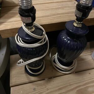 Elegant Blue Table Lamp Set